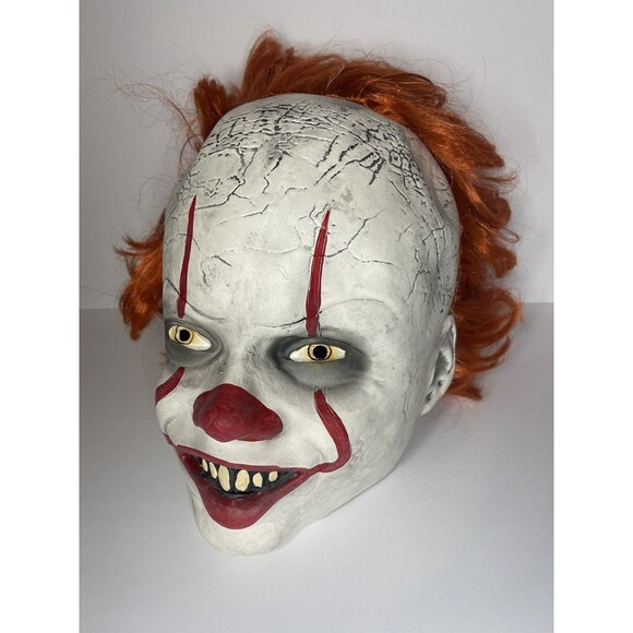 Pennywise Clown Mask IT Chapter 2 Latex Horror Cosplay Halloween Costume Prop - Picture 1 of 6